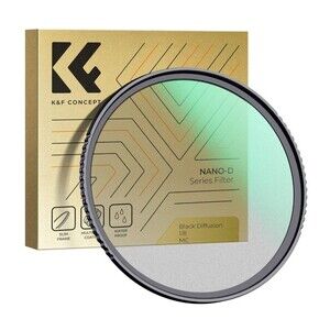 K&F Concept Black Diffusion Mist 1/8   Filter for Camera Lens 49 mm NANO-D